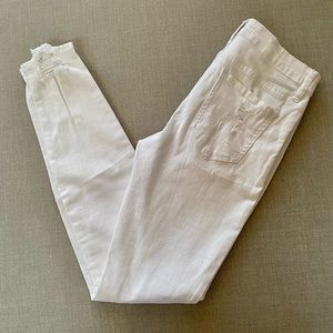 Cello Distressed White Jeans